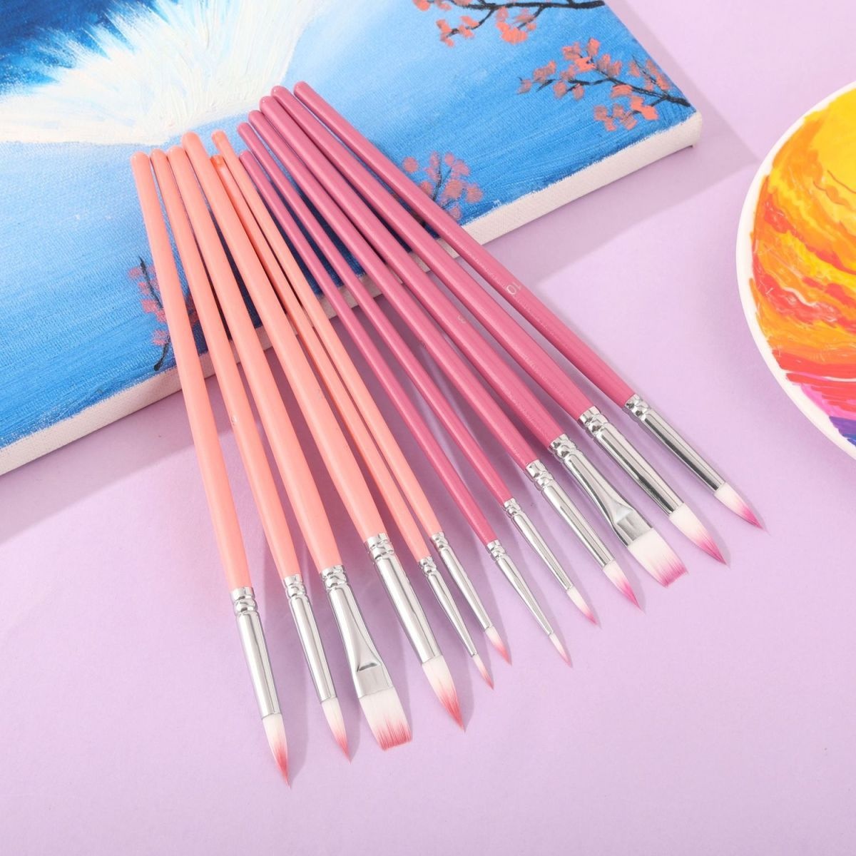 6 Pcs Set Nylon Hair Watercolo - Gouache Paint Set ulasan dan harga