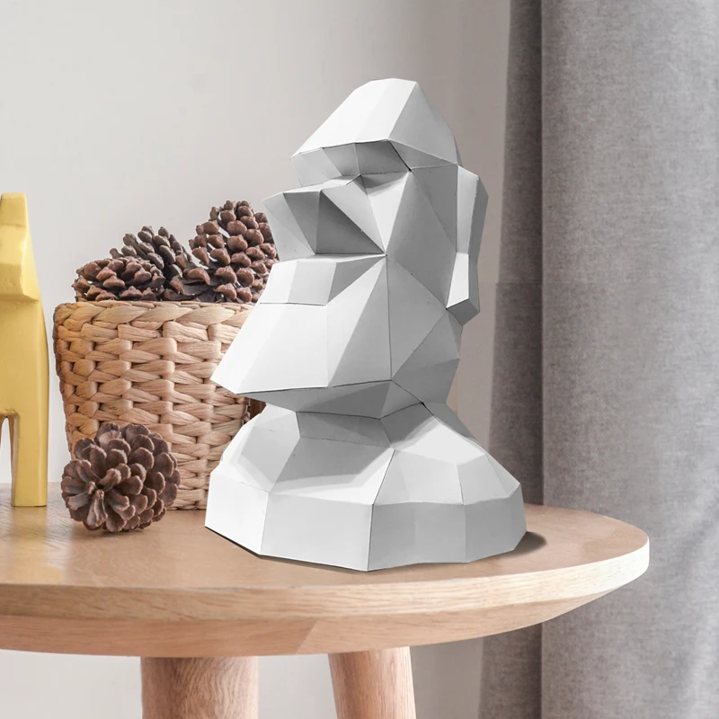 Large Size Easter Island Moai  - Art Craft Cardboard ulasan dan harga