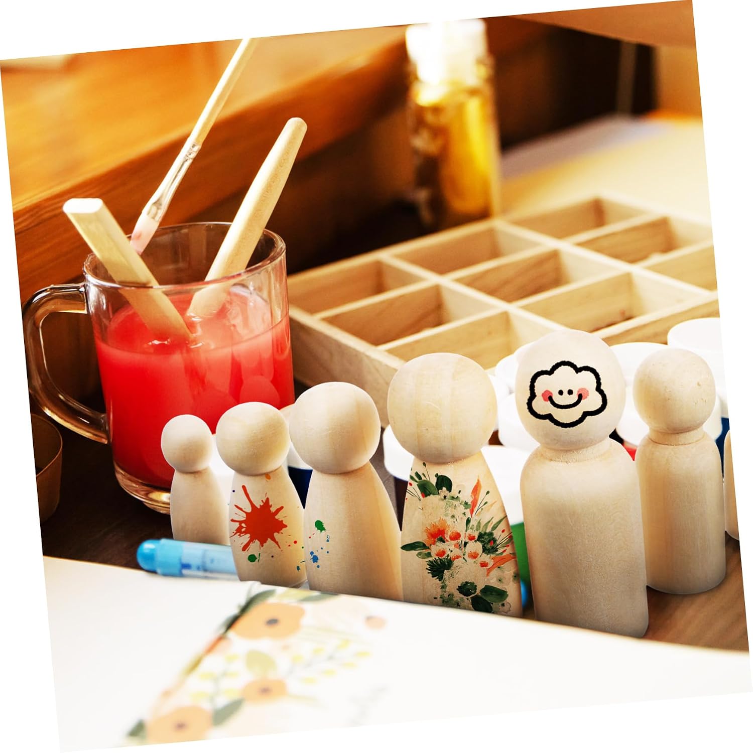 10pcs Natural Color Unfinished - Art And Craft For Nursery ulasan dan harga