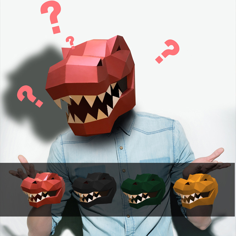 Tyrannosaurus Rex Animal Mask  - Art Craft Cardboard ulasan dan harga