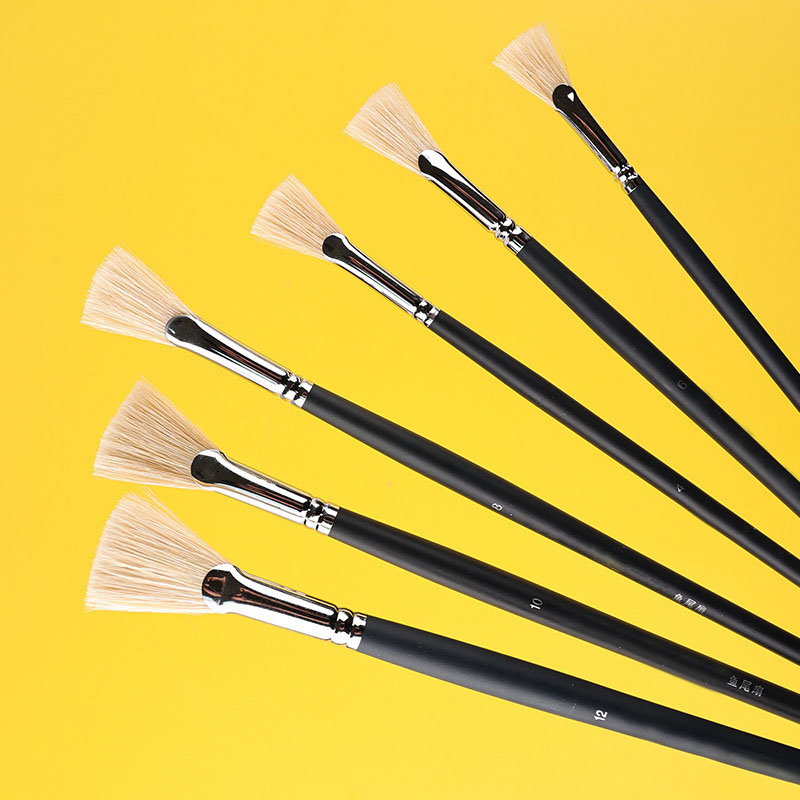 8Pcs/set Bristle Fan-shaped Oi - Gouache Paint Set ulasan dan harga