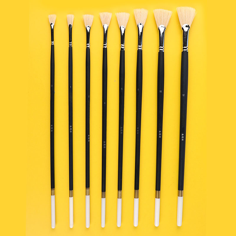 8Pcs/set Bristle Fan-shaped Oi - Gouache Paint Set ulasan dan harga